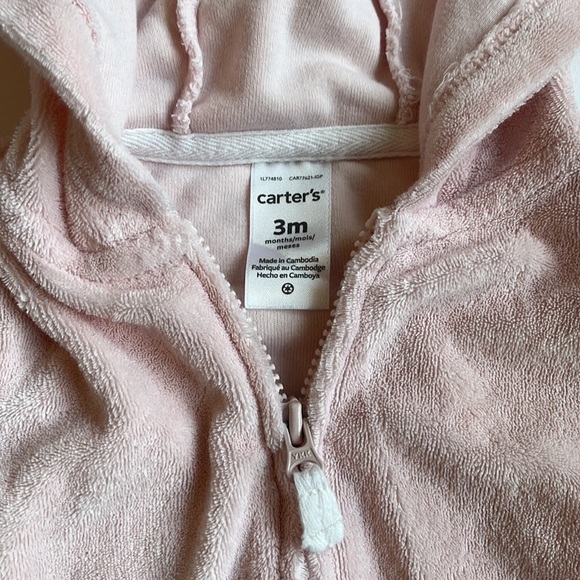 Pink 3 Piece Carter’s Baby Girl’s Outfit- Jacket, Onesie & Pants Size 3 Months - Picture 10 of 12